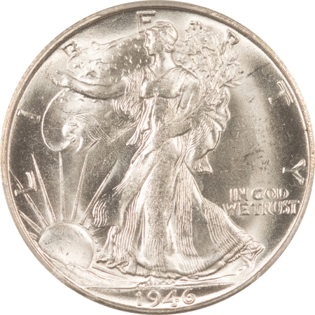 New Certified Coins 1946-S WALKING LIBERTY HALF DOLLAR – PCGS MS-64, BLAST WHITE & PREMIUM QUALITY!