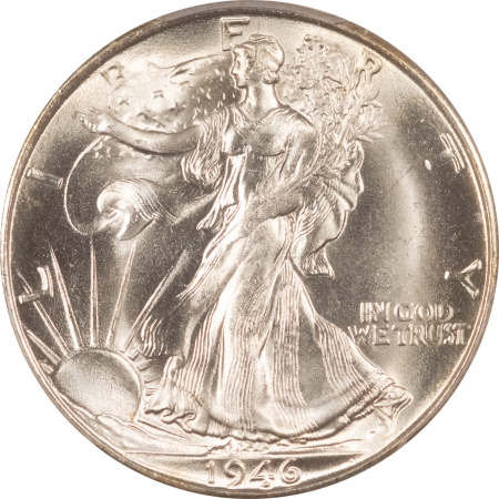 New Certified Coins 1946-S WALKING LIBERTY HALF DOLLAR – PCGS MS-66, PREMIUM QUALITY! SUPERB!