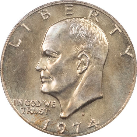 Eisenhower Dollars 1974-S EISENHOWER DOLLAR – PCGS MS-66, RATTLER, PREMIUM QUALITY!