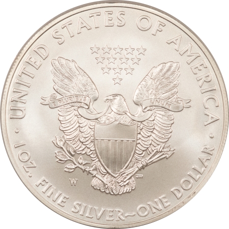 American Silver Eagles 2008-W $1 AMERICAN BURNISHED SILVER EAGLE, 1 OZ – PCGS SP-70