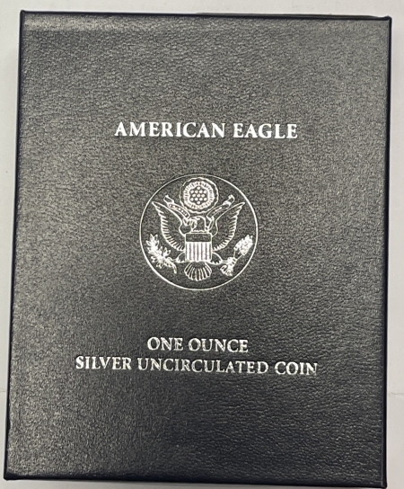 American Silver Eagles 2008-W REVERSE OF 2007 AMERICAN SILVER EAGLE – GEM UNCIRCULATED, ORIG GOVT PKG