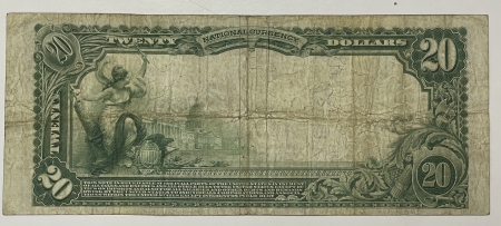 Large National Currency 1902 $20 PB SYKESVILLE NATIONAL BANK, SYKESVILLE, MD, CHTR 8587 VERY FINE, TOUGH