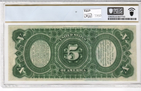 Large U.S. Notes 1869 $5 RAINBOW LEGAL-TENDER, FR-64, PCGS 64 PPQ; FRESH FROM AN OLD COLLECTION