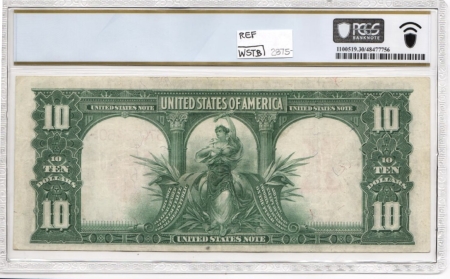 Large U.S. Notes 1901 $10 U.S. NOTE, “BISON”, FR-122, PCGS VF-30 PPQ-FRESH FROM AN OLD COLLECTION