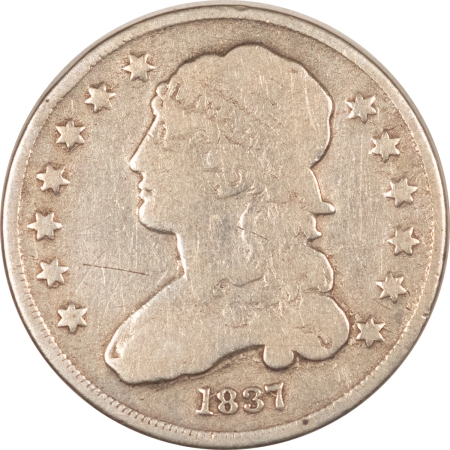 Capped Bust Quarters 1837 CAPPED BUST QUARTER – PLEASING CIRCULATED EXAMPLE!