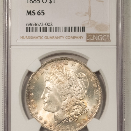 Morgan Dollars 1885-O MORGAN DOLLAR NGC MS-65, PRETTY GEM!