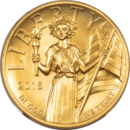 American Gold Eagles, Buffaloes, & Liberty Series 2015-W $100 GOLD AMERICAN LIBERTY SERIES, HIGH RELIEF .9999 – NGC MS-70