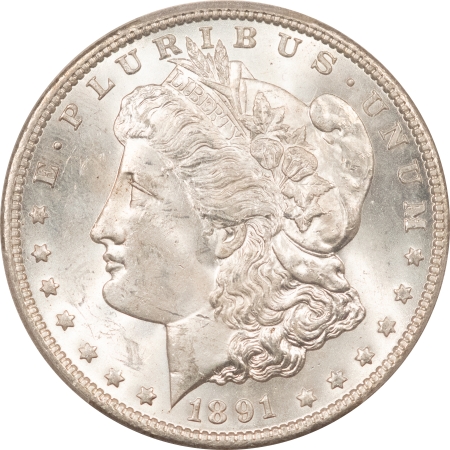 Morgan Dollars 1891-CC MORGAN DOLLAR – PCGS MS-62, FRESH & FLASHY! CARSON CITY!