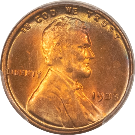 Lincoln Cents (Wheat) 1933 LINCOLN CENT – PCGS MS-65 RD, PRETTY!