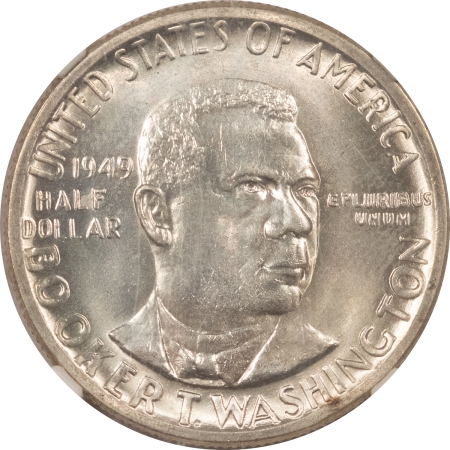 New Certified Coins 1949 B.T. WASHINGTON COMMEMORATIVE HALF DOLLAR – NGC MS-65, BLAST WHITE GEM!
