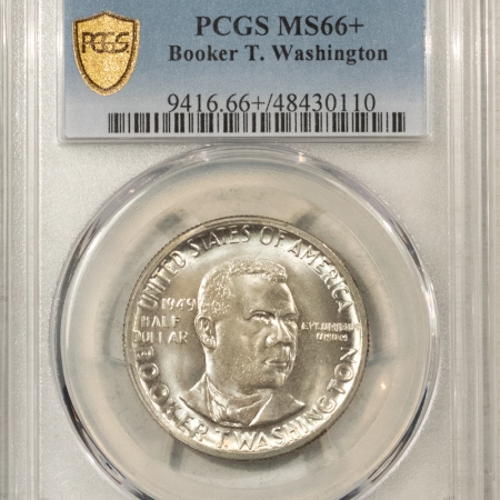 New Certified Coins 1949 BOOKER T. WASHINGTON COMMEMORATIVE HALF – PCGS MS-66+, BLAZING LUSTER, PQ!