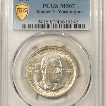 New Certified Coins 1949 BOOKER T. WASHINGTON COMMEM HALF DOLLAR – PCGS MS-67, BLAST WHITE & SUPERB!