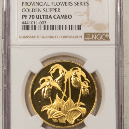 New Store Items 1999 CANADA GOLD $350 PROVINCIAL FLORAL SERIES 1.22 OZ AGW NGC PF70 UCAM, RARE